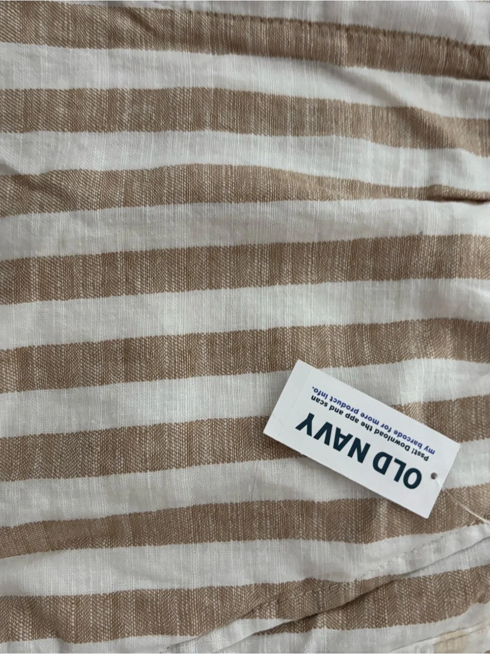 Old Navy Tan & White Striped Bermuda Shorts - Picture 6 of 7